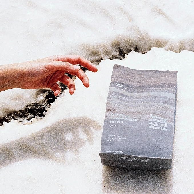 Dead Sea Salts for Soaking Relaxing Sea Salt Bath Soak for Body Rejuvenation - Natural Mineral Salts - Coarse Dead Sea Salt Unscented Bath Salts for Women & Men (2.2 lb)
