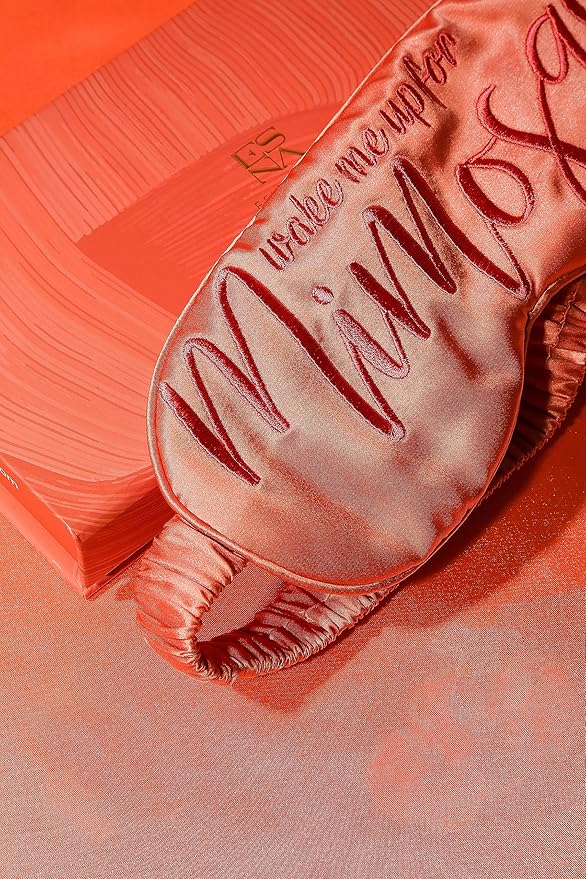 ESNA HOME Luxury Silk Sleep Mask | 22-Momme Mulberry Silk | Ultra Comfort | Deeper Relaxation | Present-Ready Packaging | Luxury Christmas for Her (Wake Me Up for Mimosas)